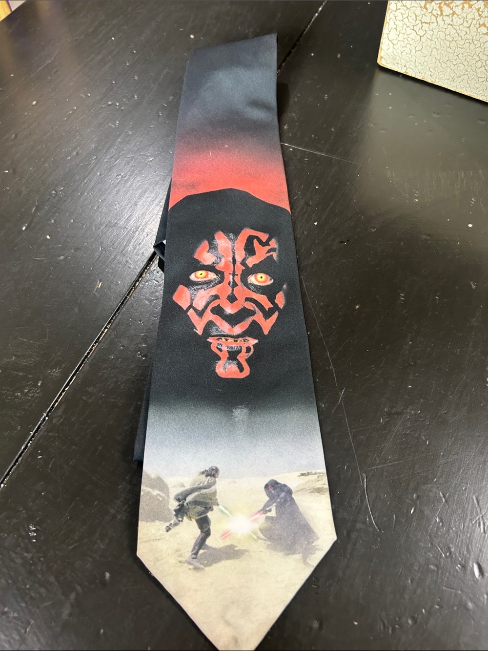 Star Wars Darth Maul Graphic Tie - Black and Red from 1999